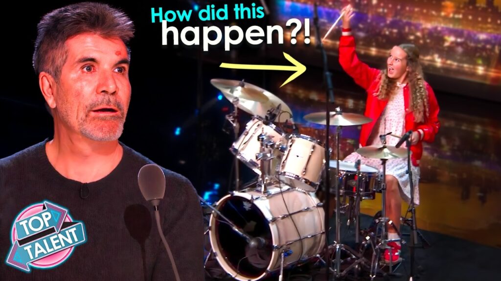 Sweet 12-Year-Old Schoolgirl Stuns Judges With Unexpected Rock Drum Solo